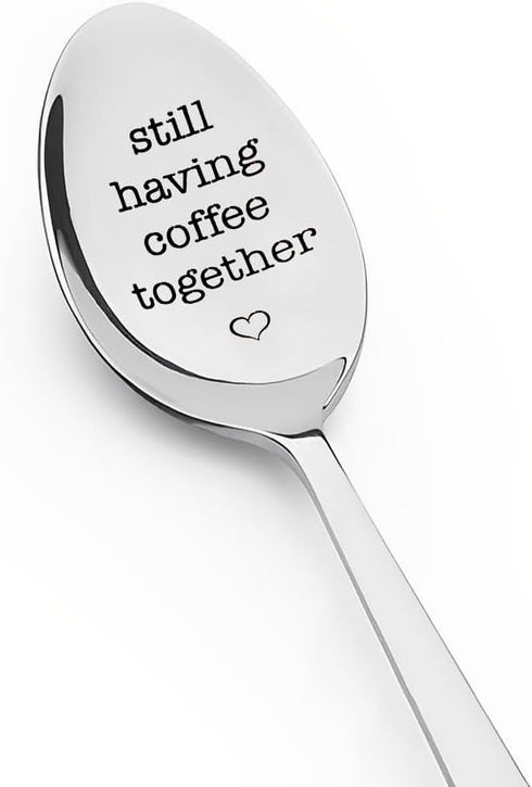 Coffee Spoon Gifts for Girlfriend Boyfriend Husband Wife Friends Christmas Birthday Gifts for Women Men Funny Still Having Coffee Together Spoon f...