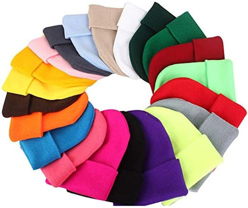 Warm Winter Hat Knit Plain Skull Beanie Toboggan Knit Hat for Men and Women (Grey)...