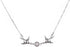 Kercisbeauty Double Swallow Flying Bird Silver Necklace with Pearl for Women Boho Collar Bone Choker...