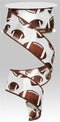 Craig Bachman 1.5" Football Ribbon: Brown & White (10 Yards) - Homecoming Football Theme Sports Gift Wrapping Floral Arrangment Fabric Craft Wired...