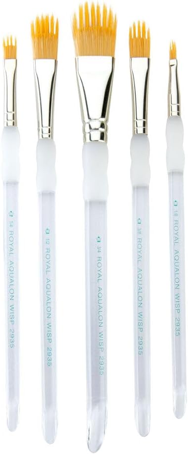 Aqualon Royal & Langnickel Wisp Filbert Artist Brush Set, 5-Piece...