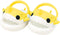 niannyyhouse 20cm Plush Doll Shark Shoes Sandals Slippers 8in Soft Stuffed Plush Toy Accessories Dress Up (Yellow)...