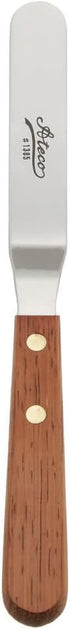 Ateco 1385 Offset Spatula with 4.5-Inch Stainless Steel Blade, Wood Handle, 4.5 Inch, natural...