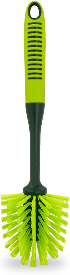 Pine-Sol Long Handle Dish Brush – Soft Bristle Kitchen Scrubber, Safe with Non-Stick Cookware, Oblong...