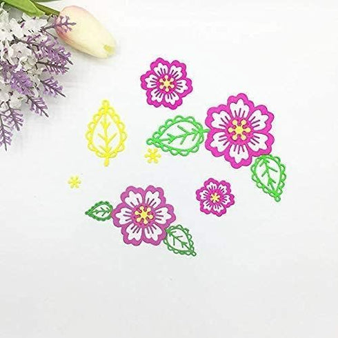 Metal Flowers Cutting Dies for Card Making, Symmetry Pattern Floral Leaf Die Cuts Spring Flowers Dies Embossing Tool for Scrapbooking DIY Craft Ph...