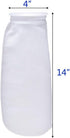 ALEGI Aquarium Filter Socks 4 inch by 14 Inch Long, 200 Micron - 4 Inch Ring Aquarium Felt Filter Bags - 4Pack...