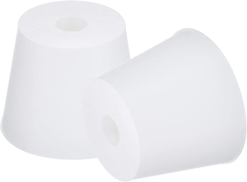 MECCANIXITY Silicone Rubber Tapered Plug 28mm to 37mm with Hole White for Powder Coating, Painting, Anodizing, Plating, Sandblasting, Laboratory U...