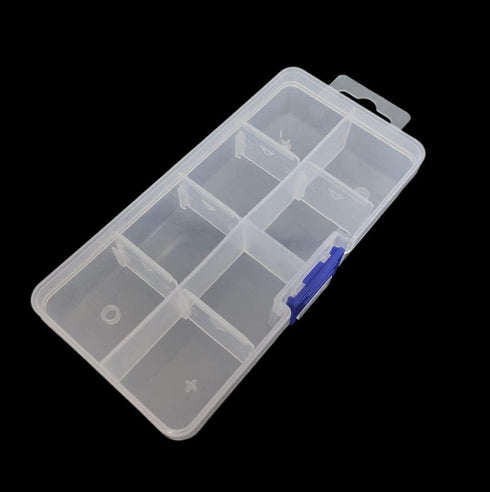 Clear Plastic Storage Box with Adjustable Dividers, Portable Transparent Beads Earring Jewelry Organizer Holder for Craft Nail Art Tackle Fishing ...