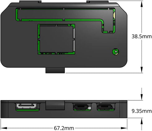 Compact Raspberry Pi Zero Protective Case (Black Carbon Fiber Look)...