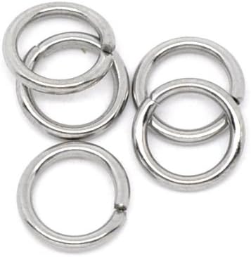 VALYRIA 500pcs Stainless Steel Open Jump Rings Connectors Jewelry Findings 7mm(1/4")...