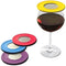 Drink Tops Ventilated Silicone Wine Glass Covers - Weighted Cover Allows air to circulate - Outdoor Glass Protectors prevent particles - BPA Free ...