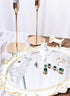 Sooyee Decorative Tray - White and Gold Mirror Tray for Bathroom Vanity, Dessert & Coffee Table, Home Decor with Handle...