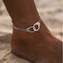 Handcuffs Anklet Bracelet stainless steel Cute Silver Anklets chain charm Foot Jewelry Accessories for Women Summer Beach...