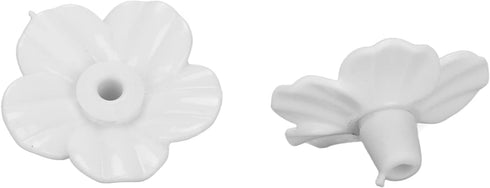 Bird Feeder Replacement Flowers, Unique Shape Multicolor Plastic Material Hummingbird Feeder Flowers for Home white...