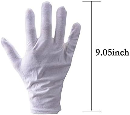 10Pairs White Cotton Gloves Large Size for Art handling Crafting Coin Jewelry Silver Inspection by LUCKY SLD...