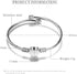 XAM 3 Pcs/set Elegance Heart Jewelry Set Stainless Steel Heart Shaped Necklace Bracelet and Stud Earring for Women...