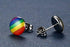 Stainless Steel Fashion Rainbow Ear Stud Earring for Gay & Lesbian Pride...