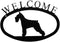 Village Wrought Iron Schnauzer Dog Welcome Home Sign Small...