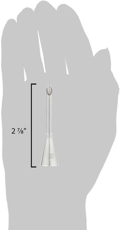 Ateco 230 2 7/8" Bismark Metal Piping Tip - Great for filling donuts, cupcakes, elclairs, and other pastries...