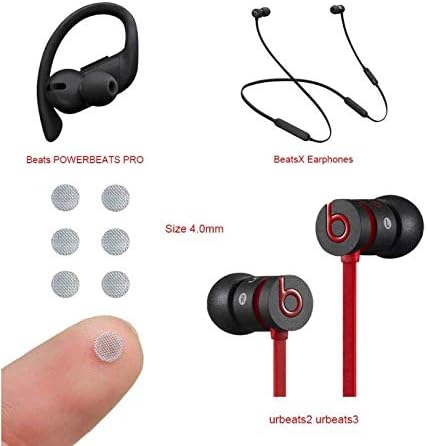 IconX 2018 Speaker Mesh Headphone Filters Earbuds Replace for Beats x urbeats2 urbeats3 powerbeats pro (4.0mm)...