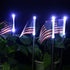 Epicgadget Solar Lights Outdoor, Outdoor Led Pathway Landscape Solar Lights Solar Powered Garden Lights American Flag Shaped Decor Stake Lights fo...