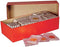 Guardhouse Certified and Certified Style Coin Holder Chipboard Box 12" Double Row Red...