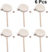 Baby Toy 1 Set of 8 Pcs DIY Rattle Drum Rattle Wooden Unfinished Painting Shaking Drum Toy (6 Pcs Rattle- drum 1Pc 4 Color Pigment 1Pc Painting Br...