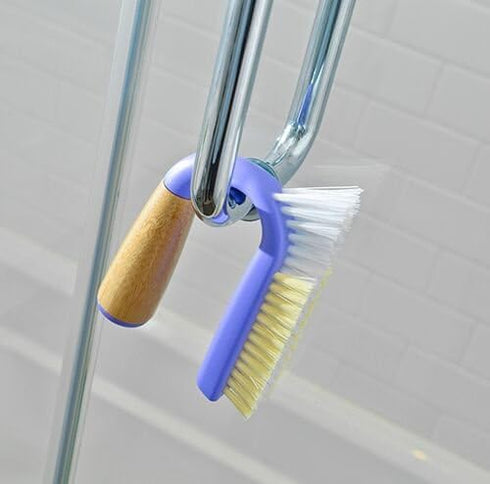 Full Circle Grunge Buster Grout & Tile Scrub Brush, Purple...