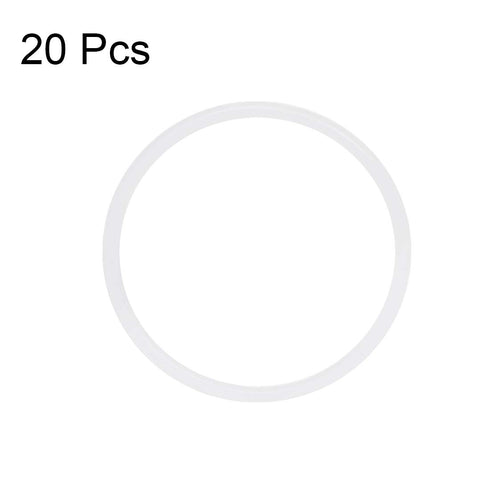 uxcell Silicone O-Rings, 27mm OD 24mm ID 1.5mm Width VMQ Seal Gasket for Compressor Valves Pipe Repair, White, Pack of 20...
