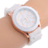 Unisex Silicone Gel Ceramic Style Jelly Band Classic Watch Black...