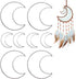 Metal Crafts Hoop (6 Inch 2 Inch)8 PCS Moon Shaped Dream Catcher Silver Macrame Creations Supplies for DIY Decor Wall Hanging Craft Project...