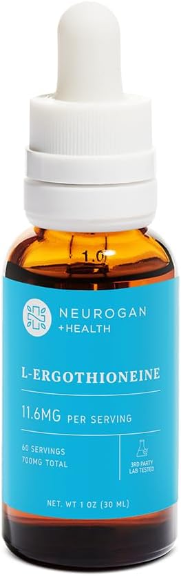 Neurogan L-Ergothioneine Liquid Supplement - 700 MG 60 Servings (1 OZ) - Antioxidant Support, Healthy Aging & Brain Fuel* - Made in USA...