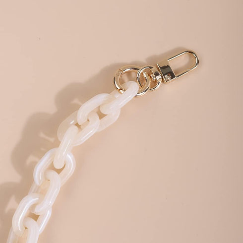 Chargances Resin Handbag Chain Strap 60cm Length Purse Chain Cross-Body Bag Chain Strap with Mental Clasp for Women Girls...