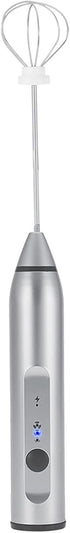 Electric Milk Frother,Rechargeable Electric Cappuccino Frother,Professional for Restaurant Home(Silver)...