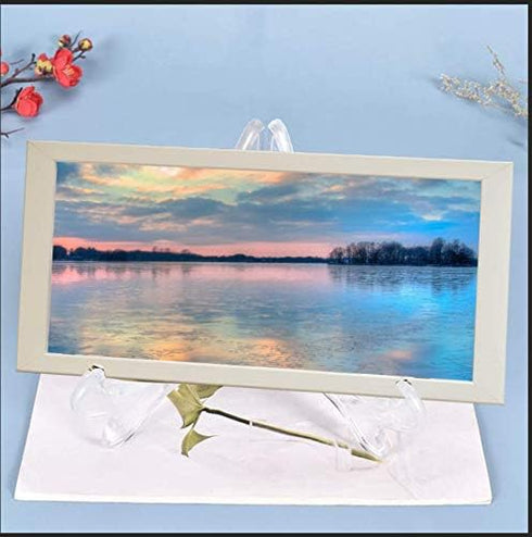 DILIBRA Display Stand Resin Mold Plate Stands for Display/Silicone Plate Holder for Epoxy Casting,Home Decoration,Pictures Frame, Fold-able Photo ...
