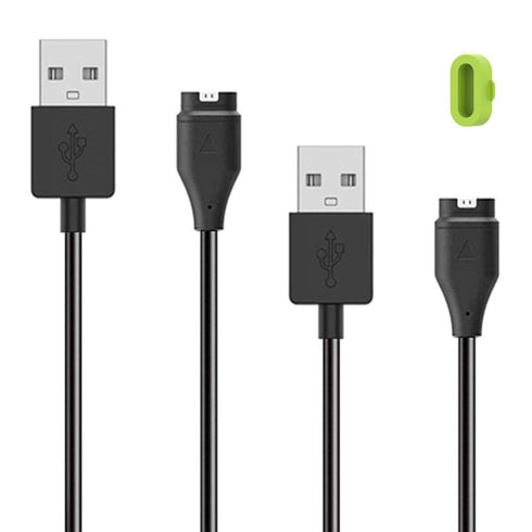Kissmart Charger for Garmin Venu Sq 2/2/2 Plus/2S/3/3S Charging Cable Cord Plus a Green Anti Dust Plug (2Pack, 3.3ft/1m)...