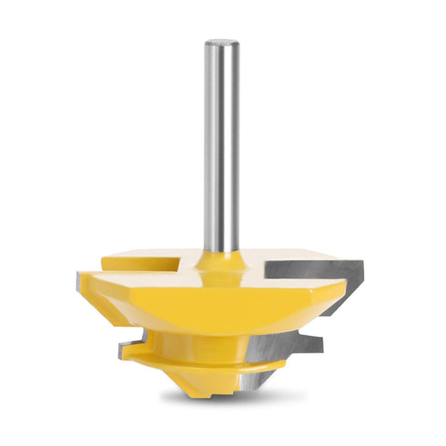 3PCS 45 Degree Lock Miter Router Bit Set, 1/4 Inch Shank Woodworking Tools Set with 1/4 Inch to 1/2 Inch Router Collet Converter for Cutting Heigh...