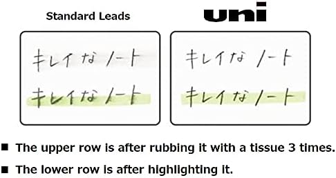 Uni Mechanical Pencil Core Lead Refill Smudge-Proof 0.5 2B Sliding Case UL-S-0.5-402B 3 Packs 120pcs With Kanji LOVE Sticker...
