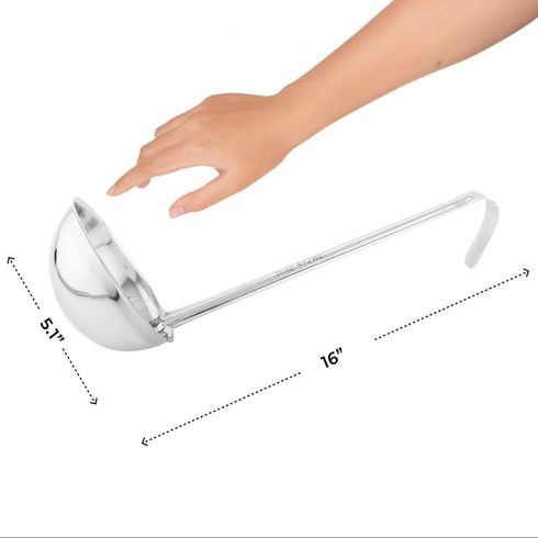 Restaurantware Met Lux 16 Ounce Portion Ladle 1 Multipurpose Portion Serving Spoon - Does Not Corrode Dishwashable Stainless Steel Portion Control...