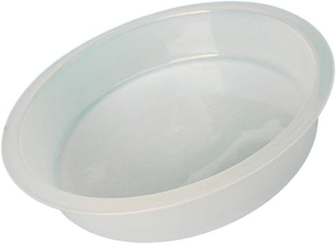 4Pcs Plastic Round Birds Feeding Station Tray Water Dish Feeder Durable White...