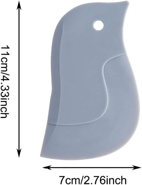 2pcs Penguin Shape Baking Tool Soft Cleaning Blade Scraper Oil Dish Plate Scraping Dirty Stains Cleaning Wiping Board Kitchen Accessories 11x7 cm,...