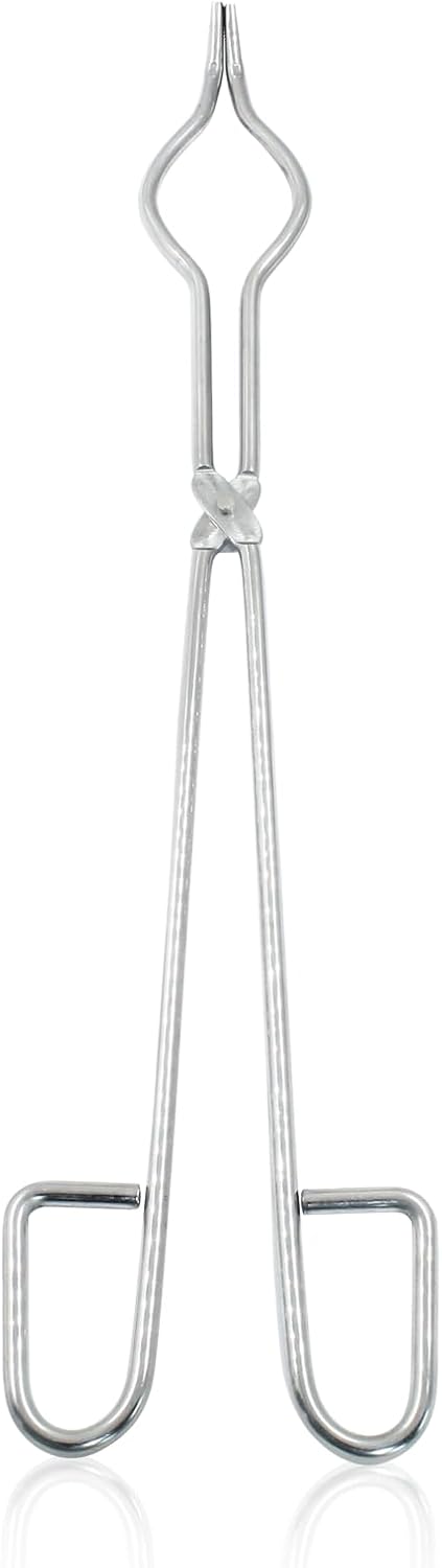 Moicstiy 16 Inch Crucible Tongs Professional Grade Stainless Steel Crucible Clamp for Laboratory, Industry...