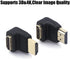 VCE HDMI 90 and 270 Degree Adapter 2-Pack, Right Angle HDMI Male to Female L Adapter Connector 3D&4K Supported...