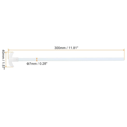 MECCANIXITY PTFE Electric Stirring Rod 300x40mm Length Overhead Stirrer Mixer Shaft with Foldable Paddle for Lab...