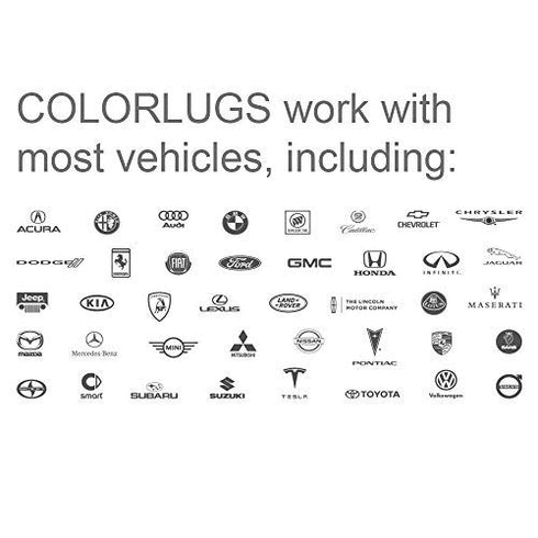 ColorLugs Vinyl Lug Nut Cover | Red | Flexible Fit Wheel Lug Nut Cap | Fits 19 mm | Pack of 25 | Includes Deluxe Extractor | Made in The USA...