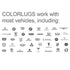 ColorLugs Vinyl Lug Nut Cover | Red | Flexible Fit Wheel Lug Nut Cap | Fits 19 mm | Pack of 25 | Includes Deluxe Extractor | Made in The USA...