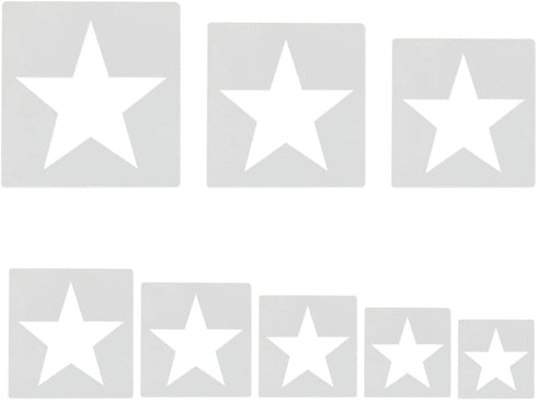 8 PCS Large Star Stencil,Star Stencils Different Sizes, Star Template, Star Template Stencil, Large Star Stencil, Star Stencils for Painting, for ...