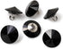 6-pcs 12mm Austria Crystal 1122 Rivoli Button with Shank, SW-1122BT (Jet)...