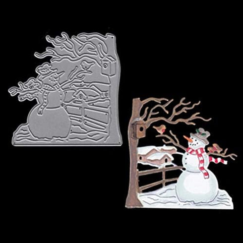 MosBug Metal Steel Leaves Cutting Dies Christmas Snowman Craft Die Cut Set for DIY Scrapbooking Album Paper Card Photo Decorative...