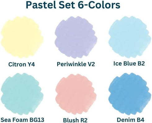 Art Alternatives Illustration Marker, 6-Marker Set, Pastel Colors...